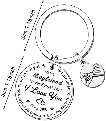 HULALA Romantic Valentines Gifts for Him Boyfriend Birthday Christmas Wedding Anniversary Keyring I Love You I Promise to Always Be by Your Side