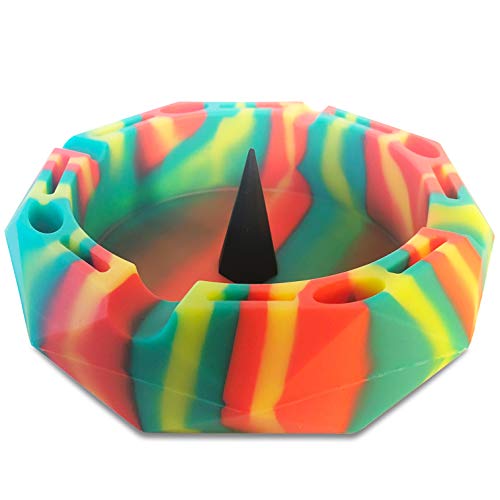 GrowCo Bowl & Pipe Ashtray with Poker - Heat Resistant Silicone - Dishwasher