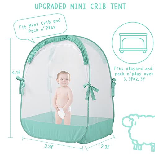 image for L RUNNZER Baby Pack and Play Tent, Pack N Play Canopy to Keep Baby fro