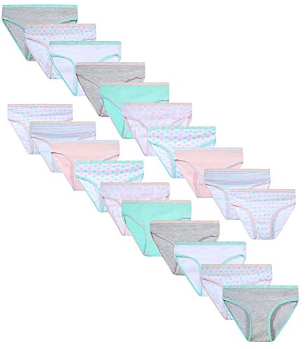dELiAs Girls Cotton Bikini Underwear Multipack - 20 Pack, Assortment 2, Size 10/12'