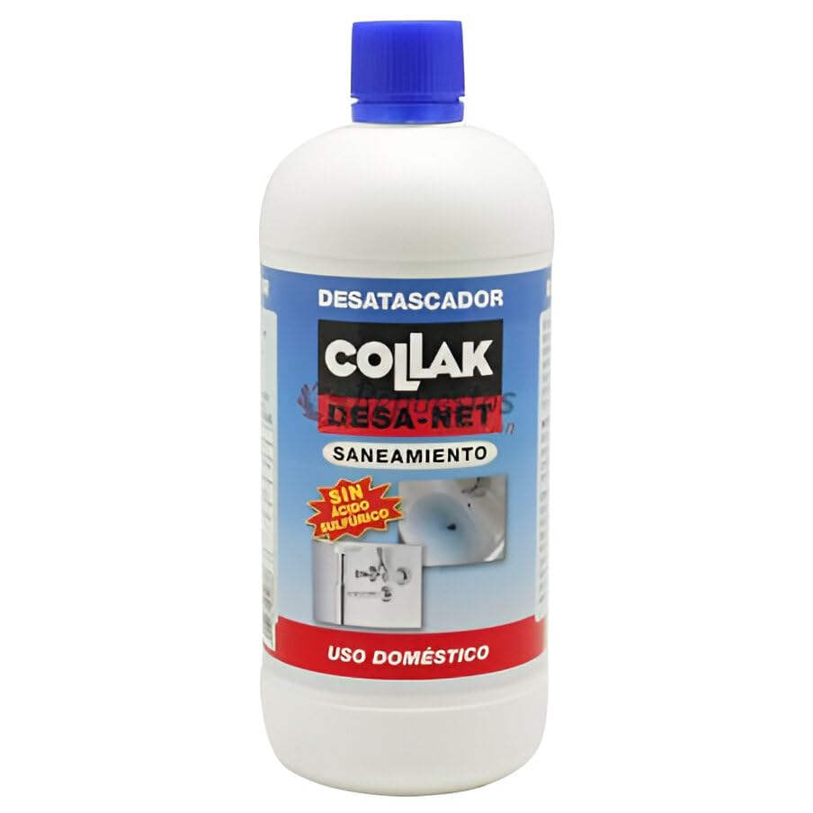 Desatascador de Tuberías Líquido 1L | Eliminación de Atascos en Desagües, Fregaderos y Bajantes | Acción Rápida y Profesional | Uso Doméstico e Industrial
