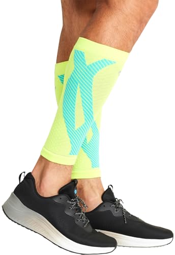 Image of Infinity Leg Calf Compression Sleeve Socks 10-15 mmHg With Moisture Wicking Technology for Men or Women (Unisex) - ELECTRIC
