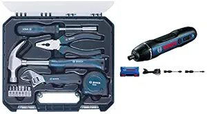 Bosch Hand Tool Kit (Blue, 12 Pieces) & GO (GEN-2.0) Smart Screwdriver