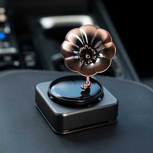 Image of Luxury Car Fragrance | Premium Solar Powered Car Perfume With 1 Year Fragrance, Long Lasting Luxury Car Freshener For Car Dashboard For Personal And Corporate (Gramophone), Capsule