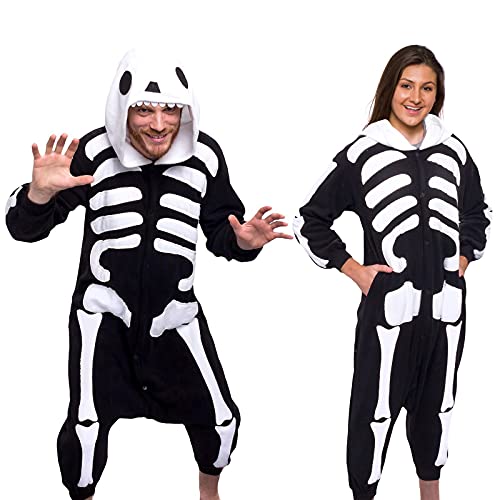 Silver Lilly Unisex Adult Plush Skeleton One Piece - Cosplay Costume