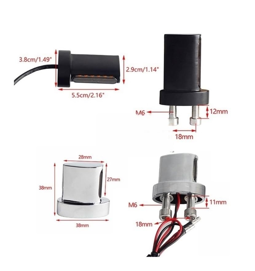 Feux clignotants pour moto Softail avec finition aluminium durable - 5