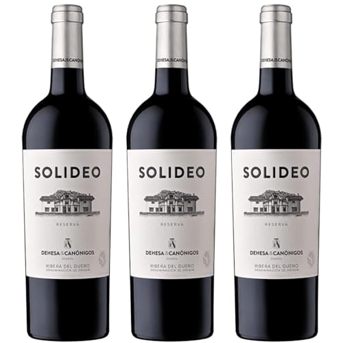 Dehesa de los Canónigos Solideo Vino Tinto Reserva Ecológico con Notas Complejas, Taninos Elegantes y Final Persistente, Ideal para Carnes y Quesos Curados| 3 botellas