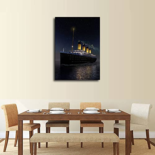 The Ship That Never Sinks Titanic The Ship Poster Wall Art Painting Canvas Print Inspirational Spiritual Room Bedroom Living Room Decor (08×12Inch-No Framed) #TOP3