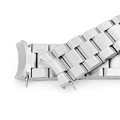 Miltat 20Mm Hexad Ii Watch Band Compatible With Omega Seamaster 41Mm Models Brushed #TOP2