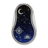 LEDライト付き スイングルーペ CVL-45 3倍 45mm (B07.月と太陽と羅針盤) 虫眼鏡 手持ち 拡大鏡 ポケットルーペ おしゃれ 池田レンズ工業