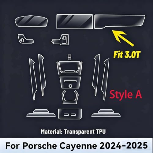 Protector TPU Porsche Cayenne evita arañazos en caja de cambios RHD 5