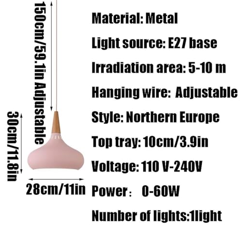Lampe suspension en métal créative et orientable avec douille E27 robuste - 6