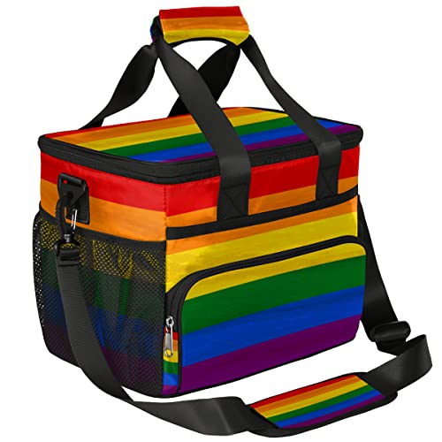 Insulated Rainbow LGBTQ Pride Lunch Bag with Strap