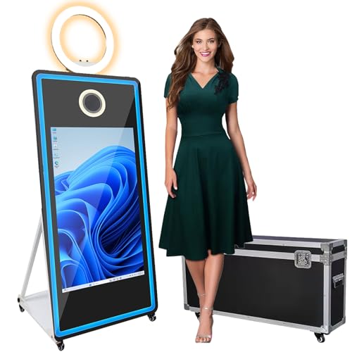 Magic Mirror Photo Booth 43-inch Touch Screen DSLR Photo Booth for Party Events Rental Wedding Christmas