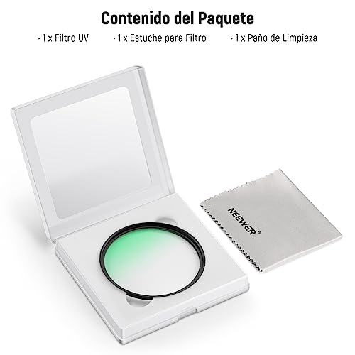 NEEWER 55mm MC UV Protección Filtro 24 Capas Multi Resistente Nano Revestimientos/Vidrio Óptico HD/Repelente Agua/Resistente a Arañazos/Ultra Fino Marco Aleación Aluminio/Filtro Ultravioleta - imagen 8