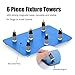 Toolour Soldering Helping Hands 6Pcs PCB Circuit Board Holder ESD Safe,Metal Magnetic Fixture Tower on the Blue Steel Base for Electronic Boards Repairing Soldering Desoldering Rework