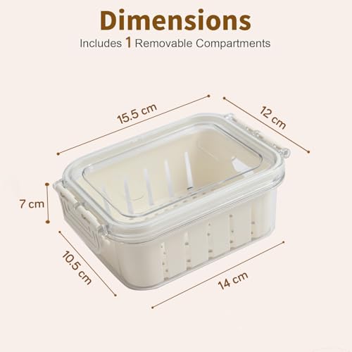 Image of HOKIPO Fridge Storage Containers - BPA Free Food Grade Plastic Organizers for Refrigerator & Freezer | Vegetable Crisper Box & Kitchen Storage Set (AR-6099)