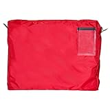 Cardinal Bag Supplies Interoffice Transit Mailer, 18' x 14' x 4' Expandable Pouch, Grommet for Padlock/Zip-Tie, Label Window, Reusable Mail Bag, Sack for Documents, Envelope (Red)