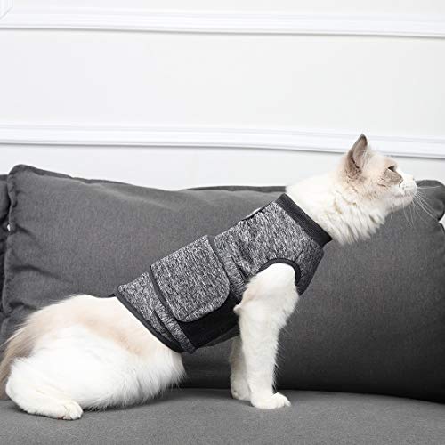 Coppthinktu Cat Anxiety Jacket, Thunder Vest For Cats, Cat Anti Anxiety Vest, Shirt For Cat, Cats Calming Wrap Vet Recommended Calming Solution Vest For Fireworks, Thunder, Travel, Separation #TOP4