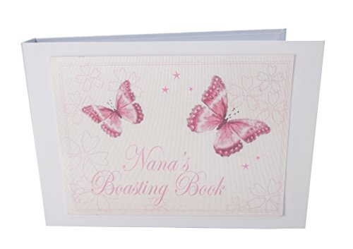 white cotton cards Boasting Book Pink Butterflies Design Tiny Value Photo Album, TVPBB-NANA, 17.5 x 2.5 x 12.5 cm
