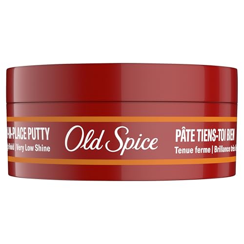 Old Spice Stay-In-Place Hair Styling Putty for Men, High Hold, Very Low Shine, 2.22 Oz image 8