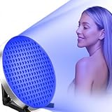 Jitesy 50W Solarium für Zuhause mit 250PCS 460NM,Gesichtssolarium Faltbares Seinstellbares Ständer Und Aufhängbare Haken,Gesichtsbräuner Solarium Für Zuhause Für Körper&Gesicht-Silber