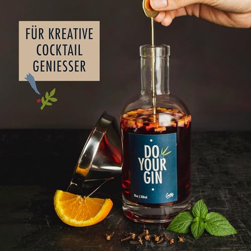 DIY Gin Infusion Set by Craftly | Gift Set | Great Gift for Him, Her, Partner, Anniversary, Birthday | for Men and Women l Spices & Bottles