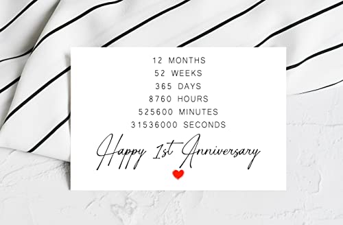 Dianddesigngift Happy 1St Anniversary Card - 1 Year Wedding Anniversary Card Gifts - Idea For Boyfriend - For Husband - For Wife - For Girlfriend - For Bestie - For Boss - For Colleagues #TOP1