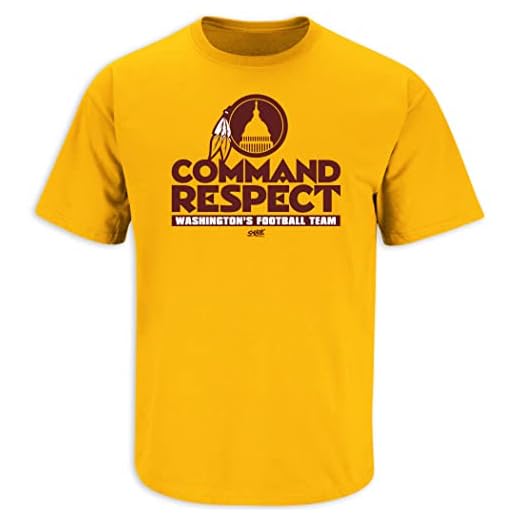 Command Respect T-Shirt for Washington Football Fans (SM-5XL) (Gold Short Sleeve, Large)