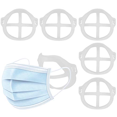 Kawvisy 5 PCS Face Mask Bracket - Cool Masks for Internal Support Holder Frame Nose Breathing Smoothly and Protect Lipstick Lips