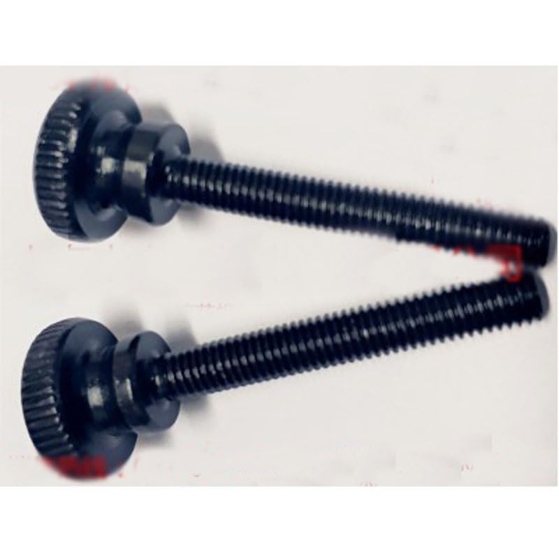 M8 M10 Thumb Screw High Head Knurled Bolts Steps Screws Black 16-30mm Length - (Thread Diameter: M8 x20mm(2pcs))