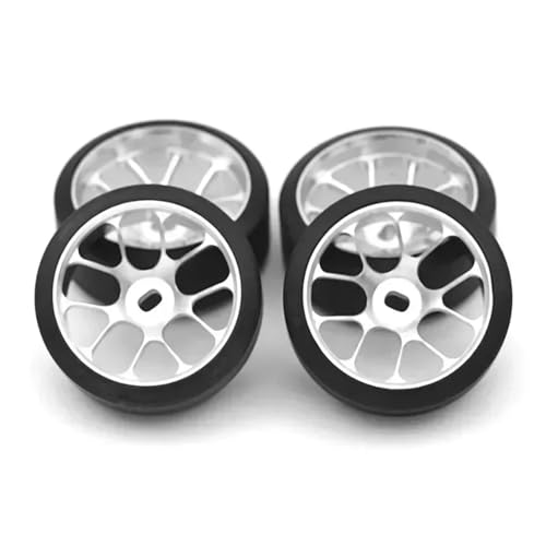 RC��������̎� For Wltoys For 284131 K969 For MINI-Z For HGD1 K989K 1/28 2.5/5.5 �x�d���v���X�`�b�N�h���t�g�^�C�������z�C�[������ RC �J�[���i(Degrees Silver,2.5)