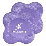 ProsourceFit Yoga Knee Support Pads Set of 2, Non-Slip for Yogis, Pilates, Meditation and Stretching; Exercise Accessories for Joint Support for Men and Women, Purple