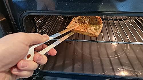 Angry Kitchen | Premium Toaster Tongs with Magnet | 100% Bamboo | Eco-Friendly | 22cm | UK Seller