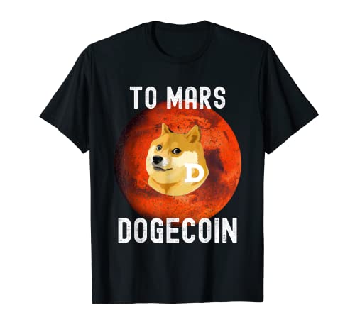 Dogecoin To Mars Divertente Crypto Doge Coin Dog Meme Regalo Maglietta