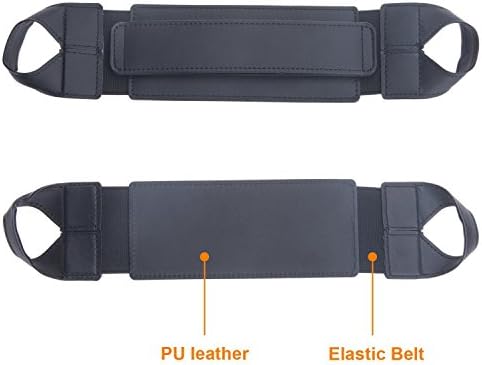 Universal Hand Strap Holder, SOOANN 360 Degrees Swivel Leather Handle Grip with Elastic Belt for 9.7 inches Pad and 10.1 inches Tablets (Samsung Asus Acer Google Lenovo Kindle iPad Pro), Black