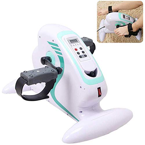 GQ-HOME Motorized Electric Pedal Exerciser - Portable Fitness Exercise Bike - Hand, Arm,Knee & Leg Exercise Peddling Machine - Adjustable Fitness Rehab Equipment for Seniors