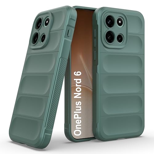 Image of Zapcase Back Case Cover for OnePlus Nord 6 | Compatible for OnePlus Nord 6 Back Cover | Liquid Silicon Magic Case with Camera Protection | Dark Green