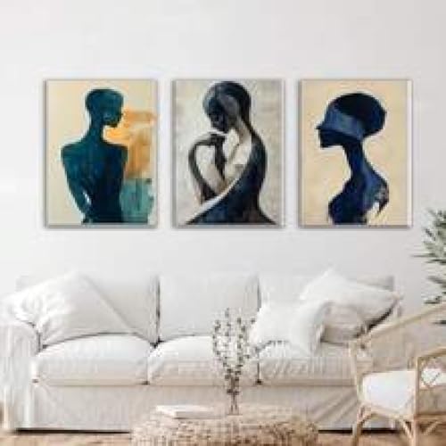 Impressions sur toile abstraites cadre 70x100cm affiche photo triptyque - 2