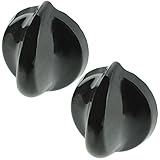 bellinger Genuine Belling completo eje horno/cocina/cocina Perilla de control (negro, 2 unidades).
