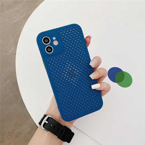 Coque Respirante Bleu Marine pour iPhone 13 en Terrasse au Soleil