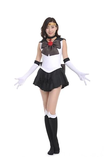 ZNZXYCOS Adult Anime Pluto Cosplay Women's Black Dress Suit Halloween Costumes - Small