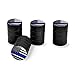 Graphics and More Thin Blue Line American Flag Tire Rim Wheel Aluminum Valve Stem Caps - Black