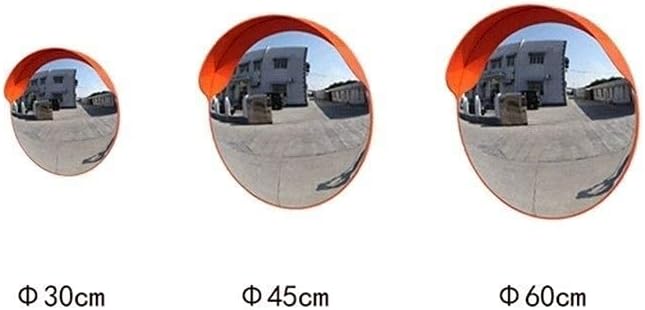 Security Mirror 30CM / 45CM / 60CM Shatterproof Mirror Convex, Spherical Plastic Red Mirror Mirror Anti-Theft Supermarket (Color: Red, Size: 30CM)