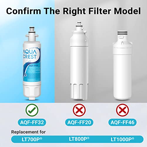Aqua Crest 469690 Adq36006101 Refrigerator Water Filter And Air Filter, Replacement For Lg® Lt700P®, Kenmore® 9690, 46-9690, Adq36006102 And Lt120F®, Pack Of 3 #TOP1