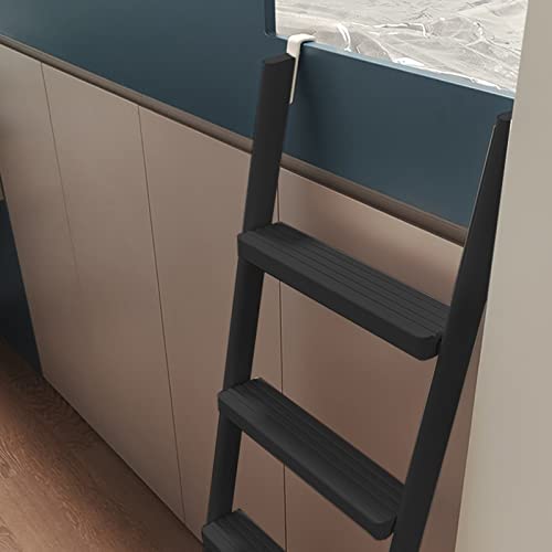 Escalera para dormitorio con ganchos para litera superior e interiores de loft 2