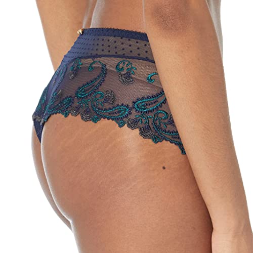 Aubade Women's Velvet Memories Saint-Tropez Brief, Blue (Twilight), Small #TOP1