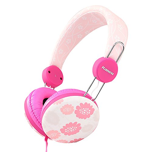 Sound Intone IP-810 Lightweight Stereo Portable Headphones with Mic, Stretching Headband Headsets, for Kids Boys Girls Headset and Android Smartphone,PC, Laptop and All 3.5mm Jack Devices (Pink)