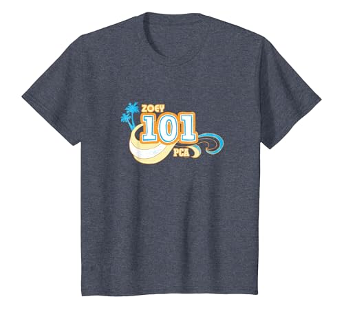 Zoey 101 PCA Summer Vibes Vintage Waves & Palms Logo T-Shirt, Youth, Heather Blue, Small