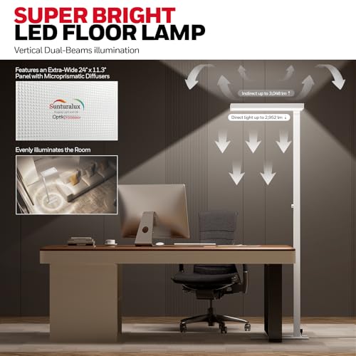 Image of Honeywell 02E Sunturalux LED Floor Lamp 6000LM for Living Room